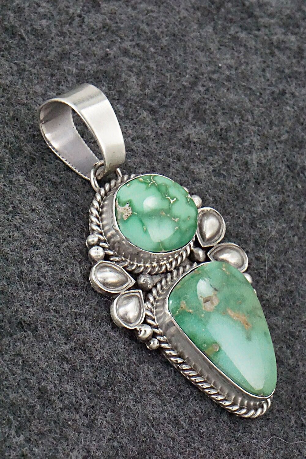 Turquoise and Sterling Silver Pendant - Derrick Gordon