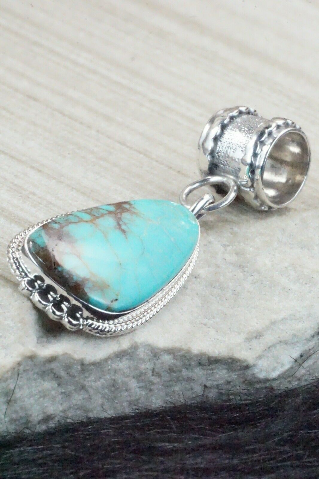 Turquoise and Sterling Silver Pendant - Sharon McCarthy
