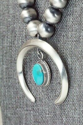 Turquoise & Sterling Silver Navajo Pearl Necklace - Jan Mariano