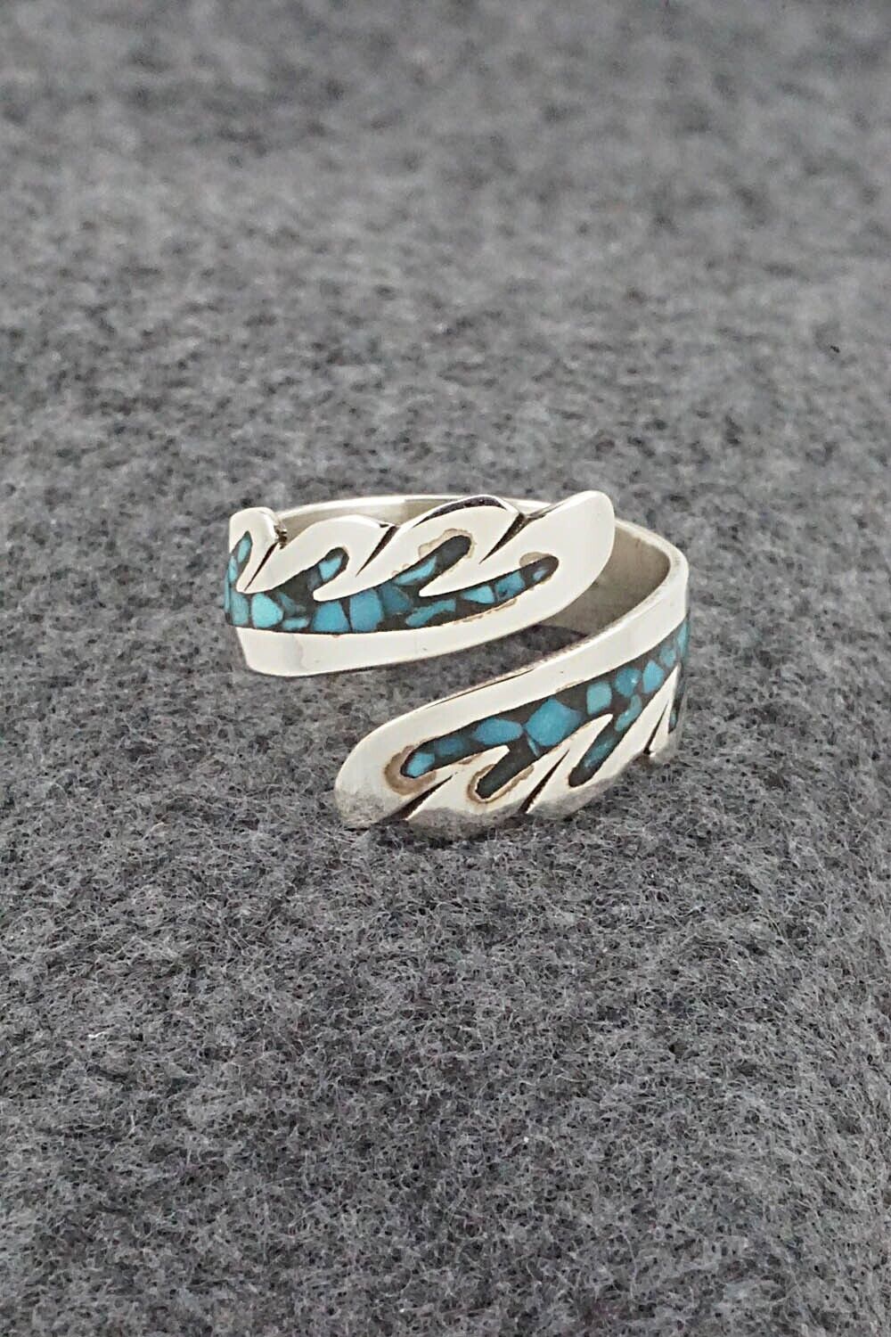 Turquoise & Sterling Silver Ring - Jolene Yazzie - Size 9.5