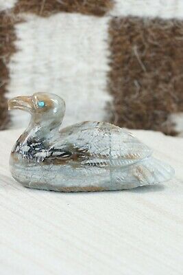 Swan Zuni Fetish Carving - Derrick Kaamasee