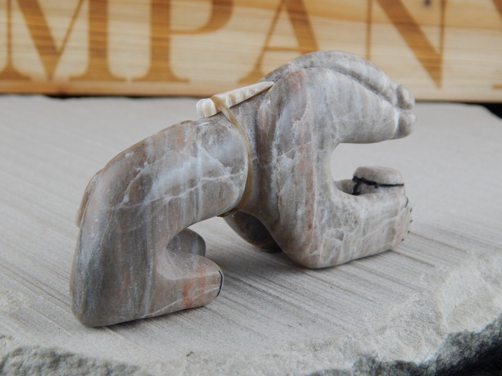 Bear Zuni Fetish Carving - Rick Kallestewa - High Lonesome Trading