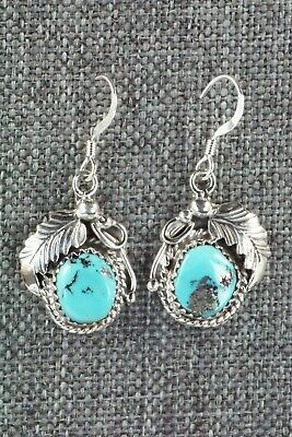 Turquoise & Sterling Silver Earrings - Roberta Begay