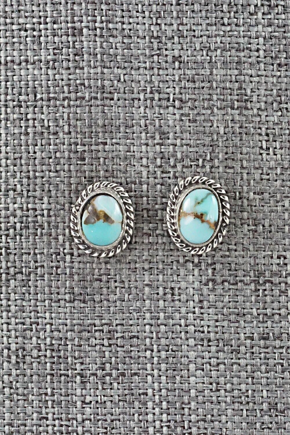 Turquoise & Sterling Silver Earrings - Rosemary Saunders