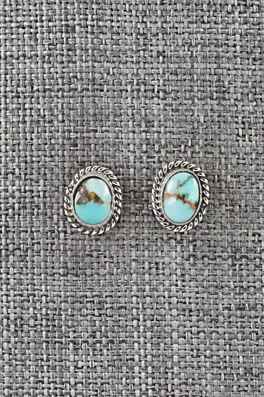 Turquoise & Sterling Silver Earrings - Rosemary Saunders