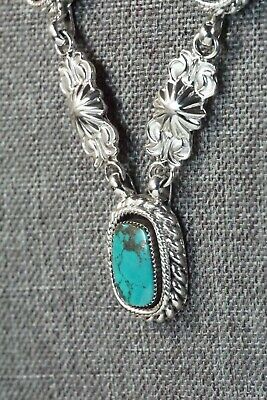 Navajo Turquoise & Sterling Silver Necklace - Lee Shorty