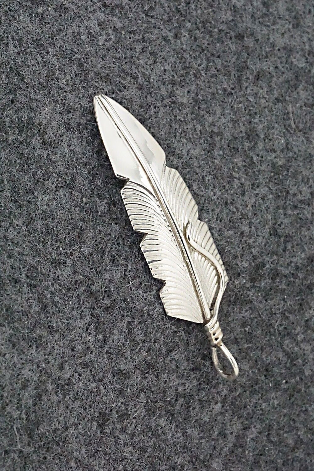 Sterling Silver Feather Pendant - Chris Charley
