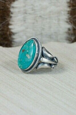 Navajo Turquoise & Sterling Silver Ring - Thomas Yazzie - Size 5.75