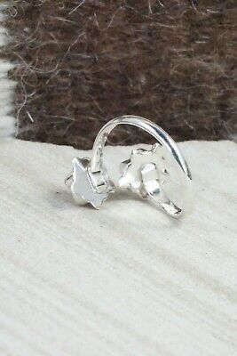 Jet & Coral Sterling Silver Ring - Tamara Pinto - Size 5