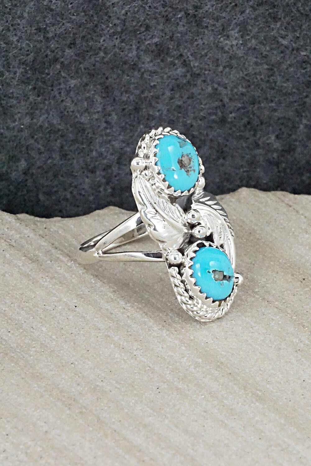 Turquoise & Sterling Silver Ring - William Begay - Size 6