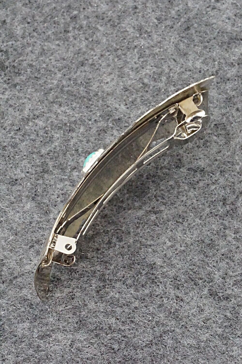Turquoise & Sterling Silver Hair Barrette - Arlene Soce