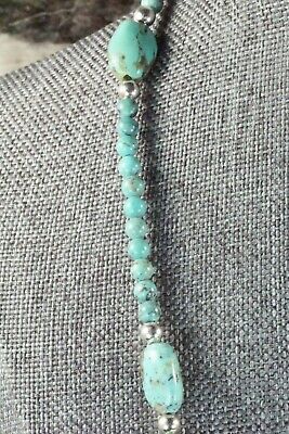 Turquoise & Sterling Silver Necklace - Navajo