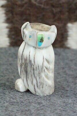 Owl Zuni Fetish Carving - Brandon Phillips - High Lonesome Trading