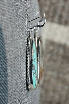 Navajo Turquoise and Sterling Silver Earrings - Verley Betone