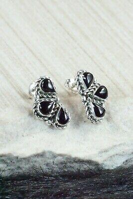 Jet & Sterling Silver Earrings - Carol Lateyice - High Lonesome Trading