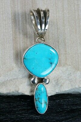 Navajo Turquoise and Sterling Silver Pendant - Rick Martinez