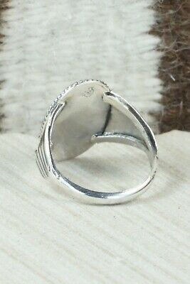 Turquoise & Sterling Silver Ring - Jeanette Saunders - Size 14