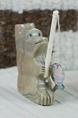 Bear Zuni Fetish Carving - Waldo Davis - High Lonesome Trading