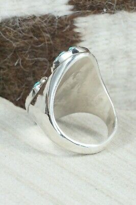 Turquoise & Sterling Silver Ring - Lyolita Tsattie - Size 12.25