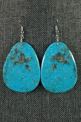 Turquoise & Sterling Silver Earrings - Lupe Lovato - Santo Domingo - High Lonesome Trading
