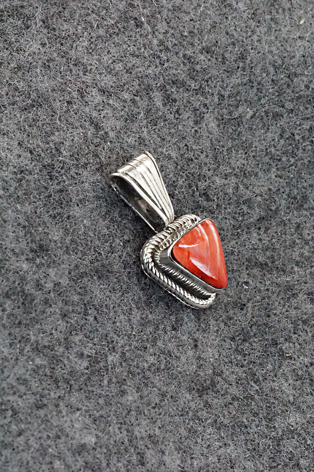 Spiny Oyster and Sterling Silver Pendant - Sadie Jim