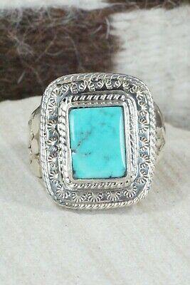 Turquoise & Sterling Silver Ring - Donovan Wilson - Size 9 - High Lonesome Trading
