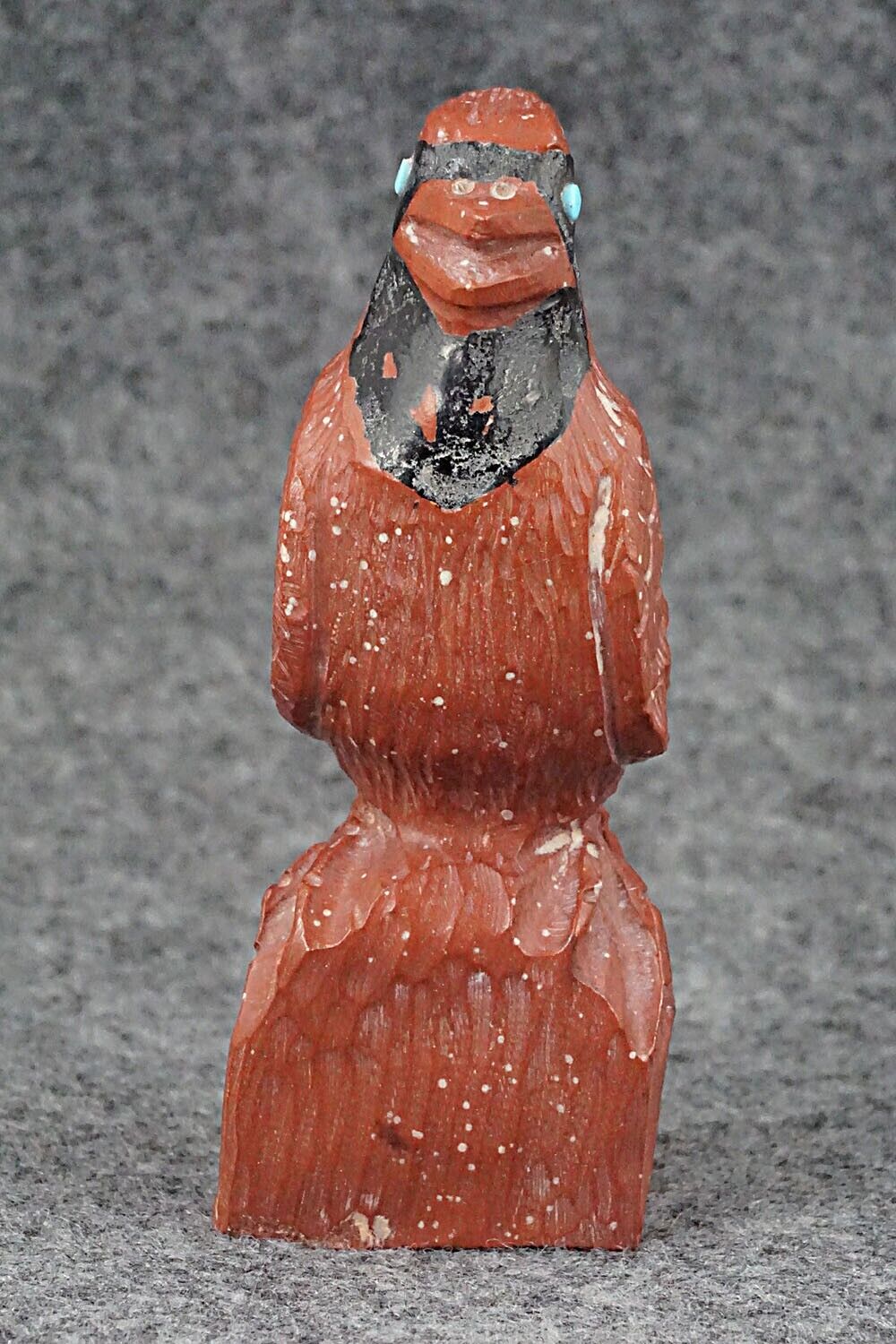 Cardinal Bird Zuni Fetish Carving - Derrick Kaamasee