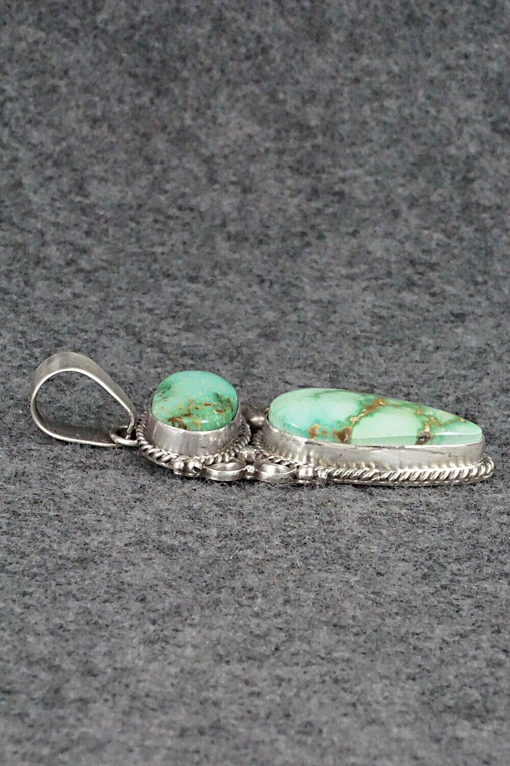 Turquoise and Sterling Silver Pendant - Derrick Gordon