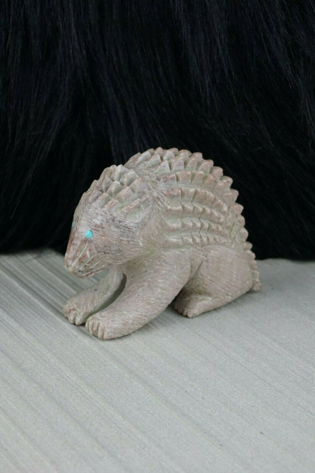 Porcupine Zuni Fetish Carving - Jonas Hastito - High Lonesome Trading