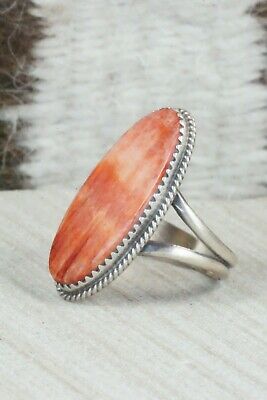 Spiny Oyster & Sterling Silver Ring - Selina Warner - Size 8.75
