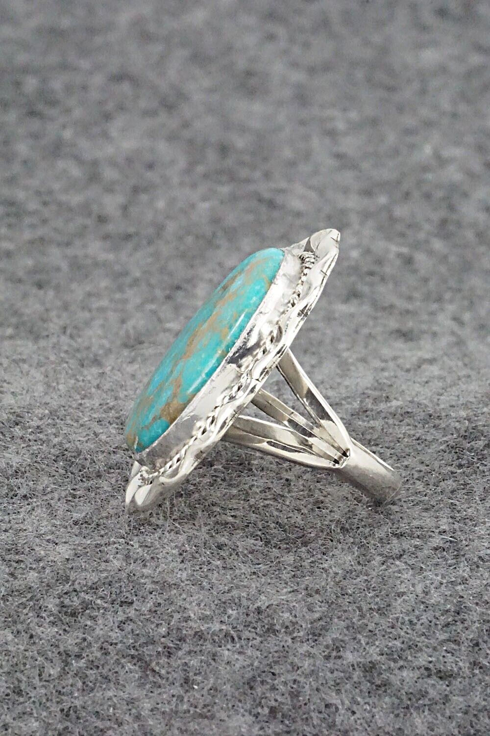 Turquoise & Sterling Silver Ring - Samuel Yellowhair - Size 6.75
