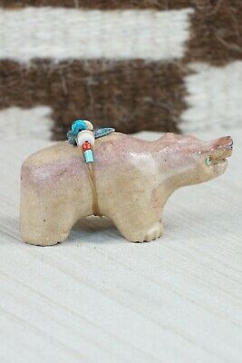 Bear Zuni Fetish Carving - Narren Bowannie - High Lonesome Trading