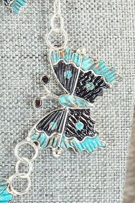 Turquoise & Sterling Silver Necklace and Earrings Set - Tamara Pinto