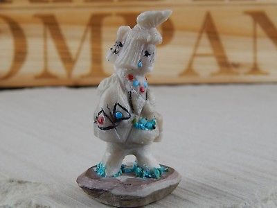 Ola Maiden Zuni Fetish Carving - Narren Bowannie - High Lonesome Trading