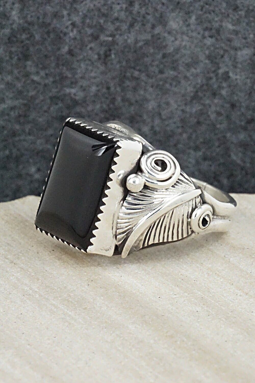 Onyx & Sterling Silver Ring - Darrell Morgan - Size 12.75