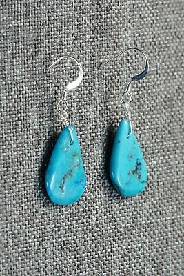 Navajo Turquoise & Sterling Silver Earrings - Native American