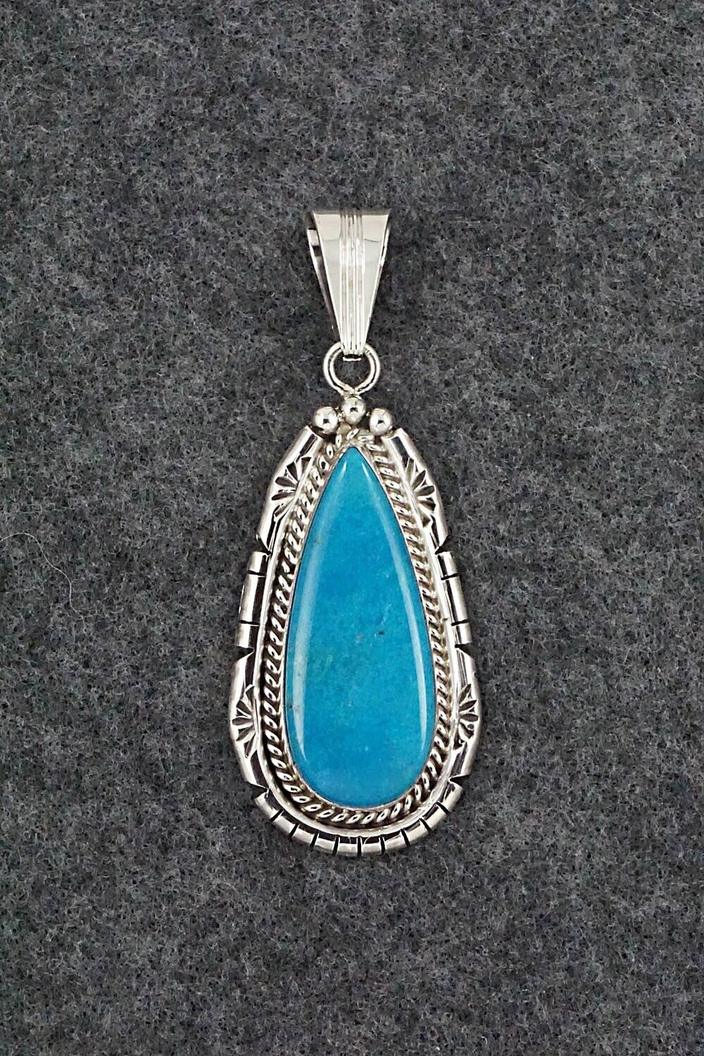 Turquoise & Sterling Silver Pendant - Samuel Yellowhair