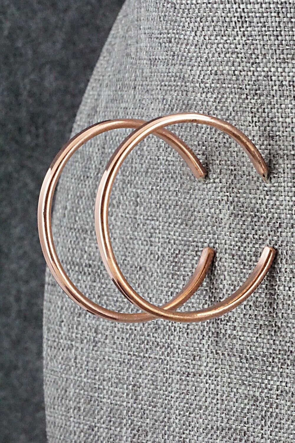 Copper Hoop Earrings - Elaine Tahe