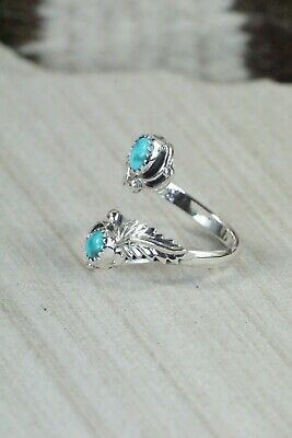 Navajo Turquoise and Sterling Silver Ring - Etta Belin - Size 9