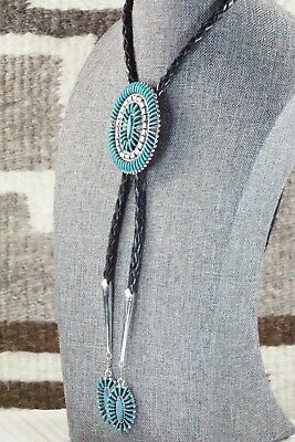 Turquoise & Sterling Silver Bolo Tie - Edmund Cooeyate