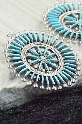 Turquoise & Sterling Silver Earrings - Iva Booqua