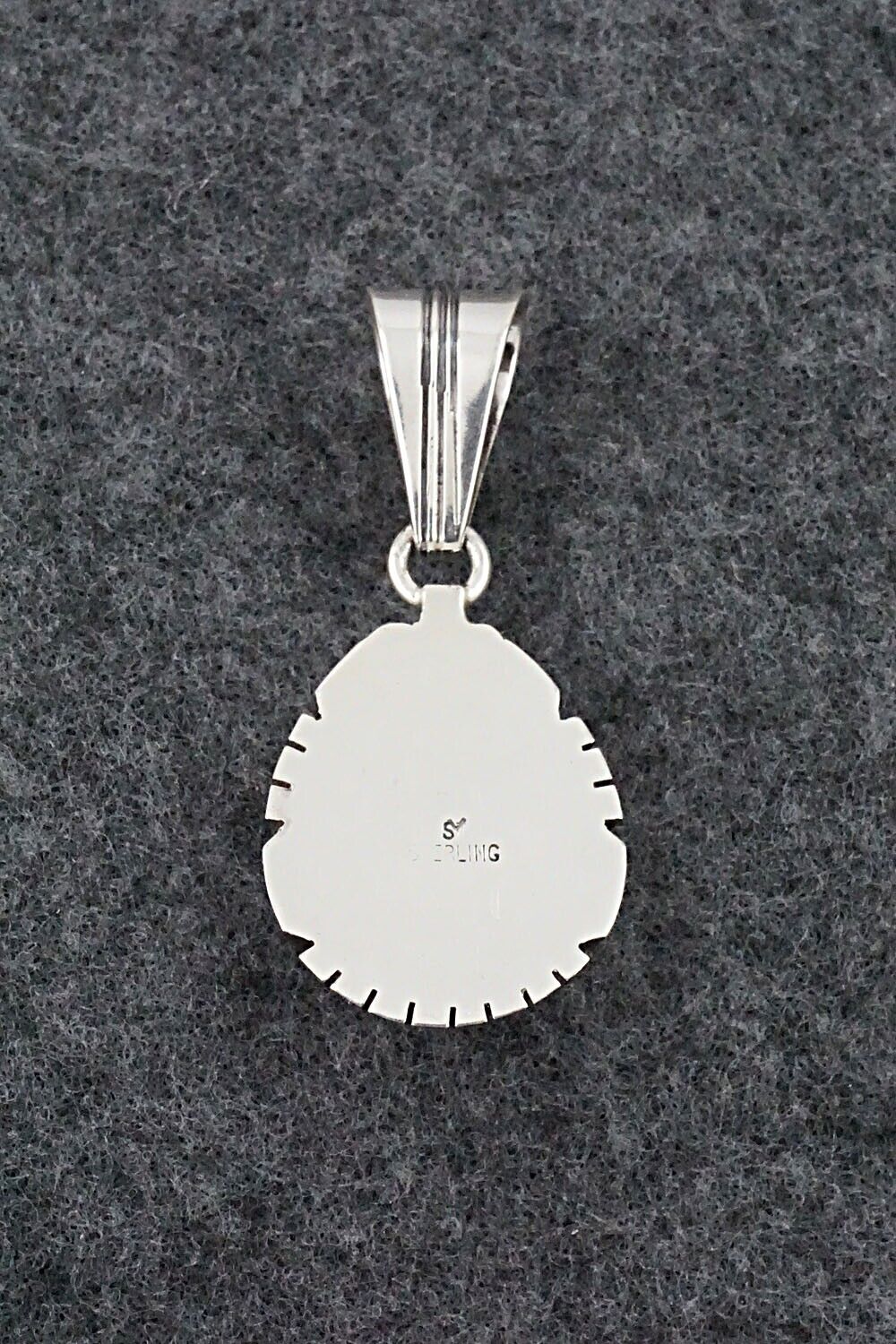 White Buffalo & Sterling Silver Pendant - Samuel Yellowhair