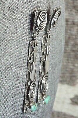 Turquoise & Sterling Silver Earrings - Alex Sanchez - High Lonesome Trading