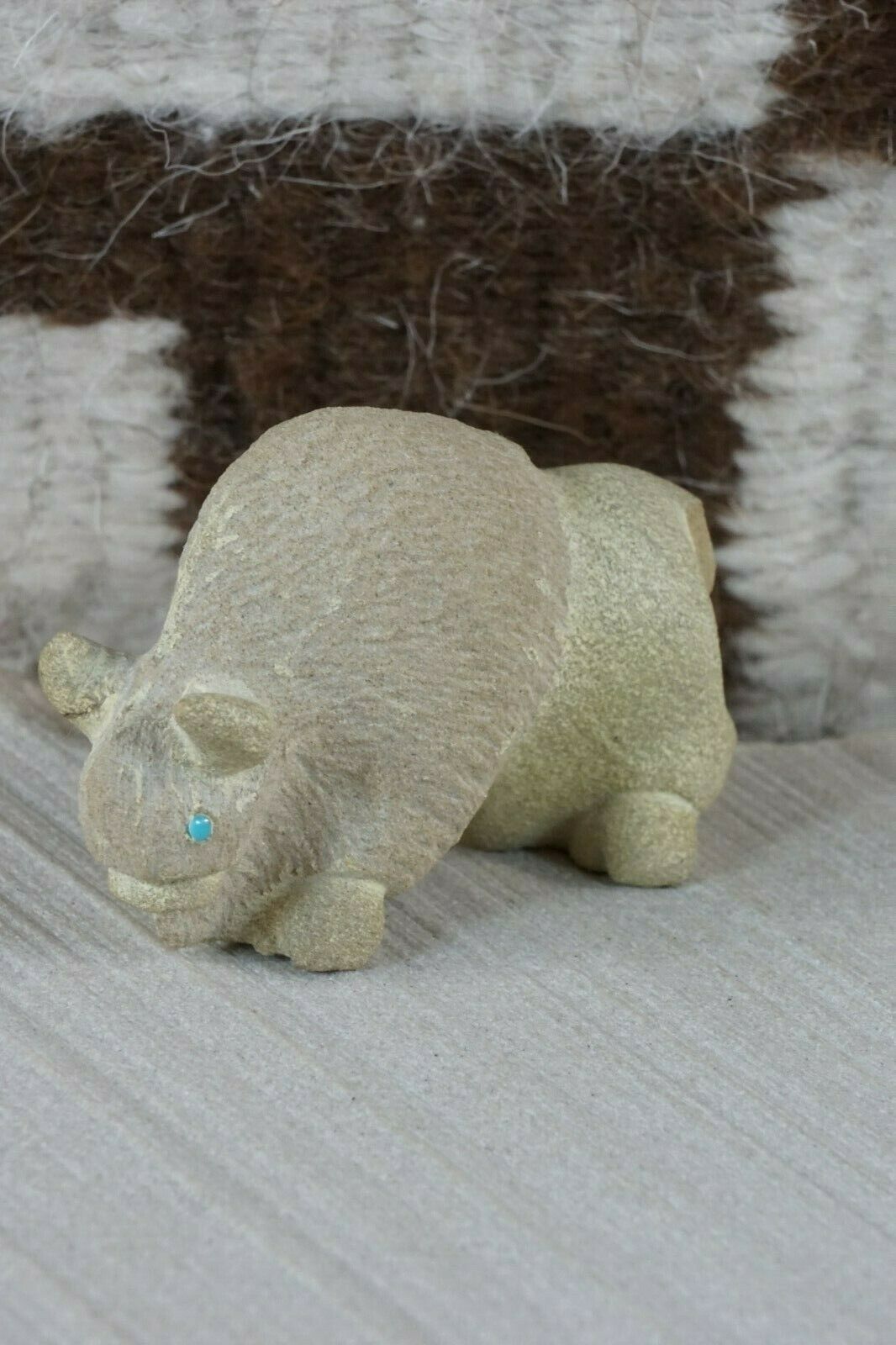 Buffalo Zuni Fetish Carving - Vince Chavez - High Lonesome Trading