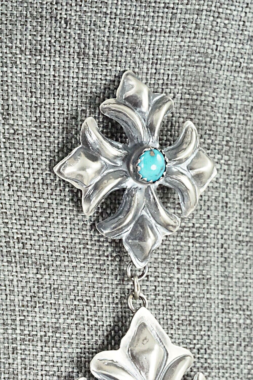 Turquoise and Sterling Silver Earrings - Tim Yazzie