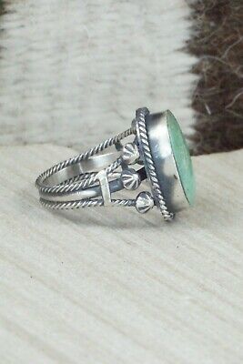 Turquoise & Sterling Silver Ring - Samuel Yellowhair - Size 8.25