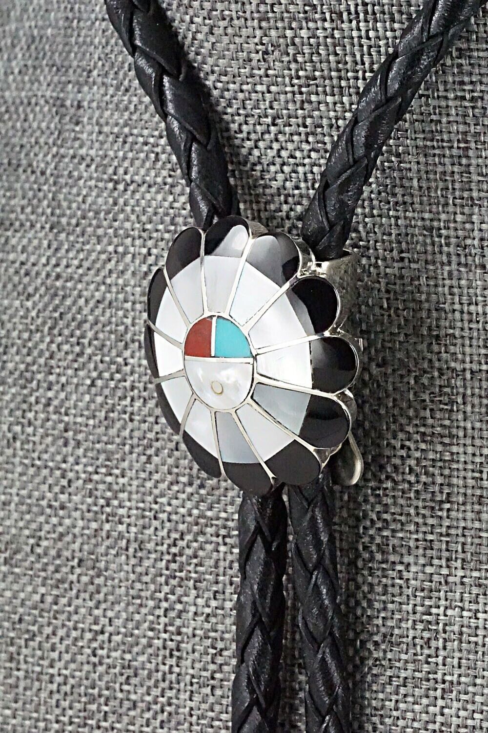 Multi Stone & Sterling Silver Bolo Tie - Denise Siutza