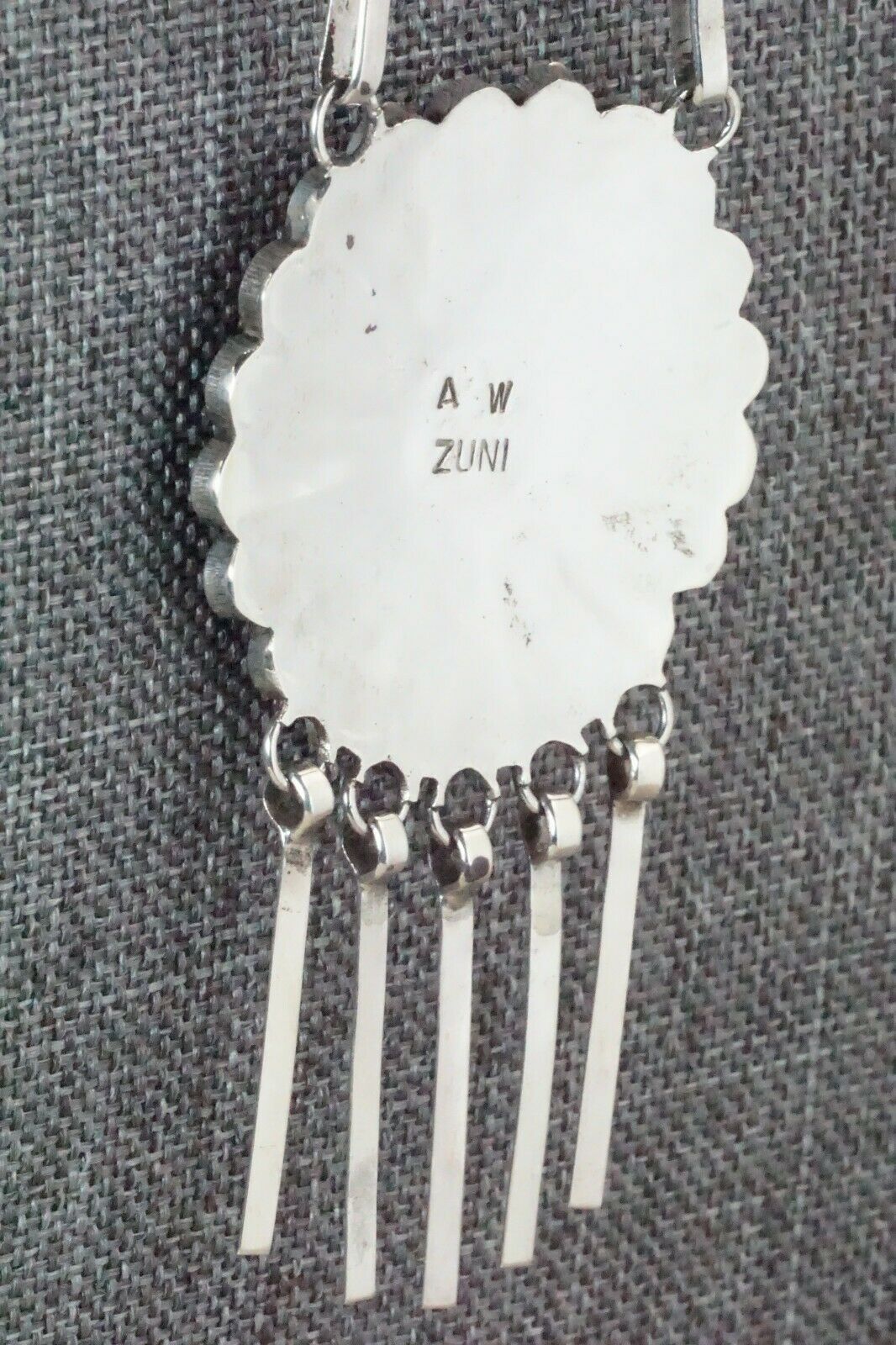 Turquoise, Mother of Pearl & Sterling Silver Inlay Jewelry Set - Adrian Wallace