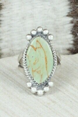 Turquoise & Sterling Silver Ring - Selina Warner - Size 8