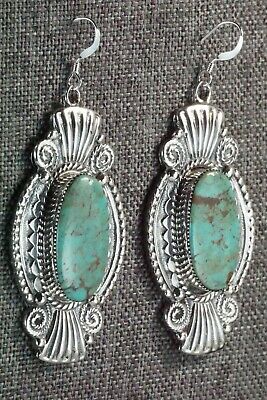 Turquoise & Sterling Silver Earrings - Irvin Tsosie